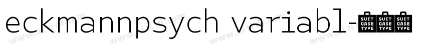 eckmannpsych variabl字体转换